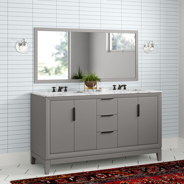 AllModern Tappahannock 60" Double Bathroom Vanity Set & Reviews Wayfair